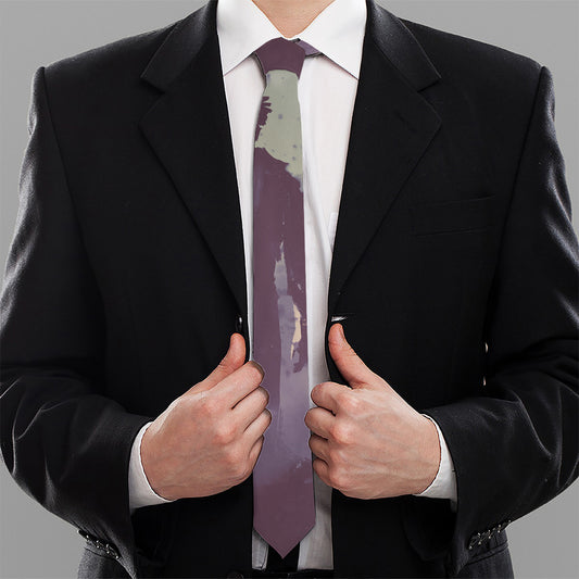Halloween Zombie Crowd Print Necktie