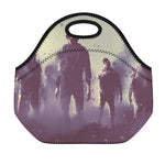 Halloween Zombie Crowd Print Neoprene Lunch Bag