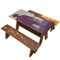 Halloween Zombie Crowd Print Picnic Table Cover