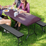 Halloween Zombie Crowd Print Picnic Table Cover