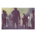 Halloween Zombie Crowd Print Placemat