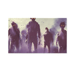 Halloween Zombie Crowd Print Polyester Flag