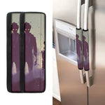 Halloween Zombie Crowd Print Refrigerator Handle Covers
