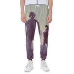 Halloween Zombie Crowd Print Scuba Joggers