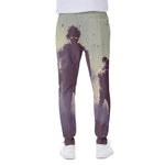 Halloween Zombie Crowd Print Scuba Joggers