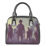 Halloween Zombie Crowd Print Shoulder Handbag