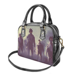 Halloween Zombie Crowd Print Shoulder Handbag