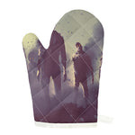 Halloween Zombie Crowd Print Single Oven Mitt