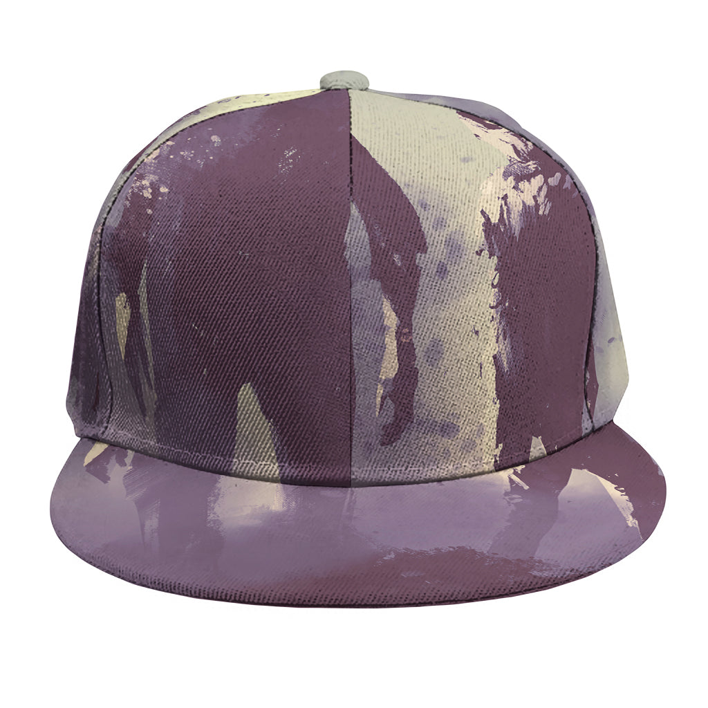 Halloween Zombie Crowd Print Snapback Cap