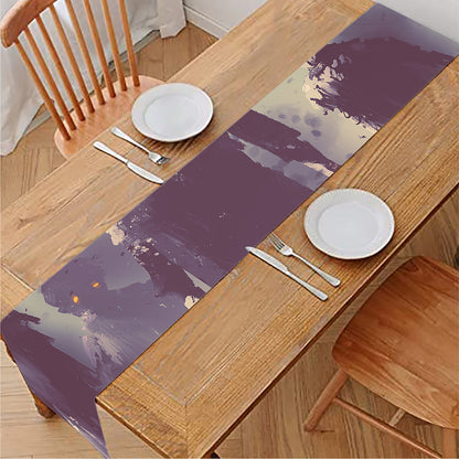 Halloween Zombie Crowd Print Table Runner