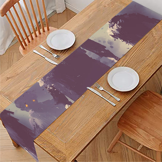 Halloween Zombie Crowd Print Table Runner
