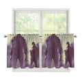 Halloween Zombie Crowd Print Tier Curtains