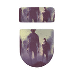 Halloween Zombie Crowd Print Toilet Lid And Tank Cover Set