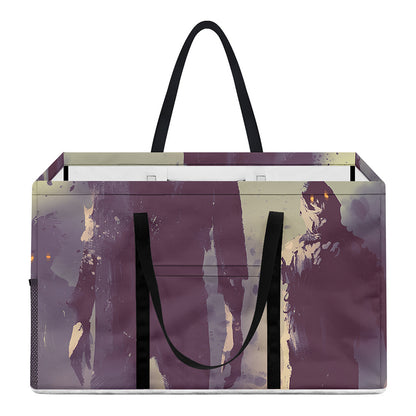 Halloween Zombie Crowd Print Utility Tote Bag