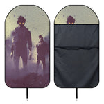 Halloween Zombie Crowd Print Waterproof Car Seat Cover