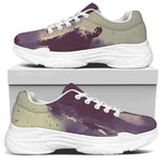 Halloween Zombie Crowd Print White Chunky Shoes