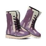 Halloween Zombie Crowd Print Winter Boots