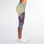 Halloween Zombie Crowd Print Women's Capri Leggings