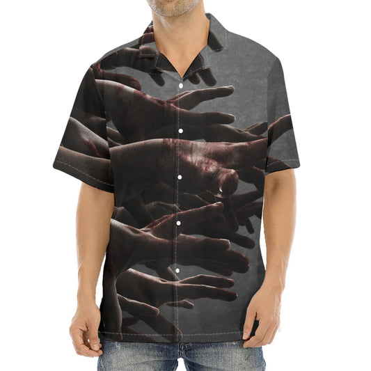 Halloween Zombie Hands Print Aloha Shirt