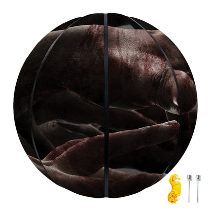 Halloween Zombie Hands Print Basketball