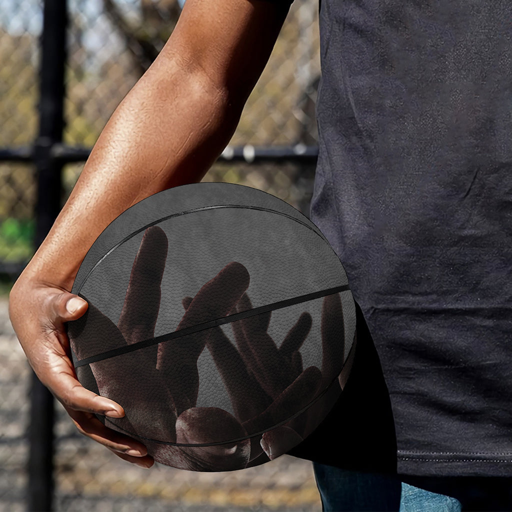Halloween Zombie Hands Print Basketball