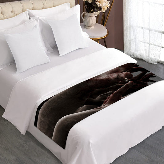 Halloween Zombie Hands Print Bed Runner