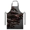 Halloween Zombie Hands Print Bib Apron With Pocket