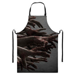 Halloween Zombie Hands Print Bib Apron With Pocket