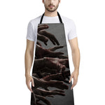 Halloween Zombie Hands Print Bib Apron With Pocket