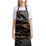 Halloween Zombie Hands Print Bib Apron With Pocket