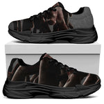 Halloween Zombie Hands Print Black Chunky Shoes