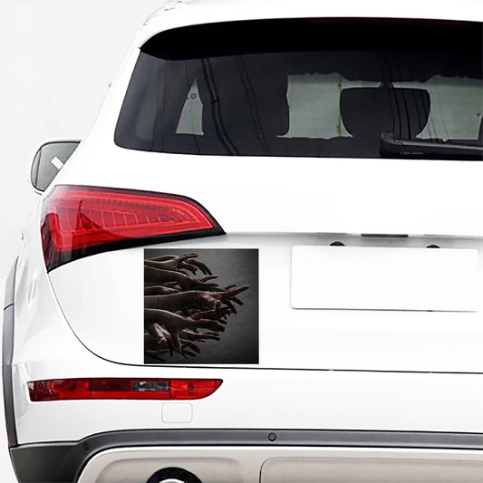 Halloween Zombie Hands Print Car Sticker