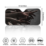 Halloween Zombie Hands Print Car Windshield Sun Shade