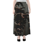 Halloween Zombie Hands Print Chiffon Maxi Skirt