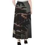Halloween Zombie Hands Print Chiffon Maxi Skirt