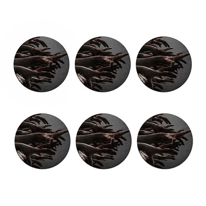 Halloween Zombie Hands Print Coaster Set