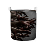 Halloween Zombie Hands Print Collapsible Laundry Basket