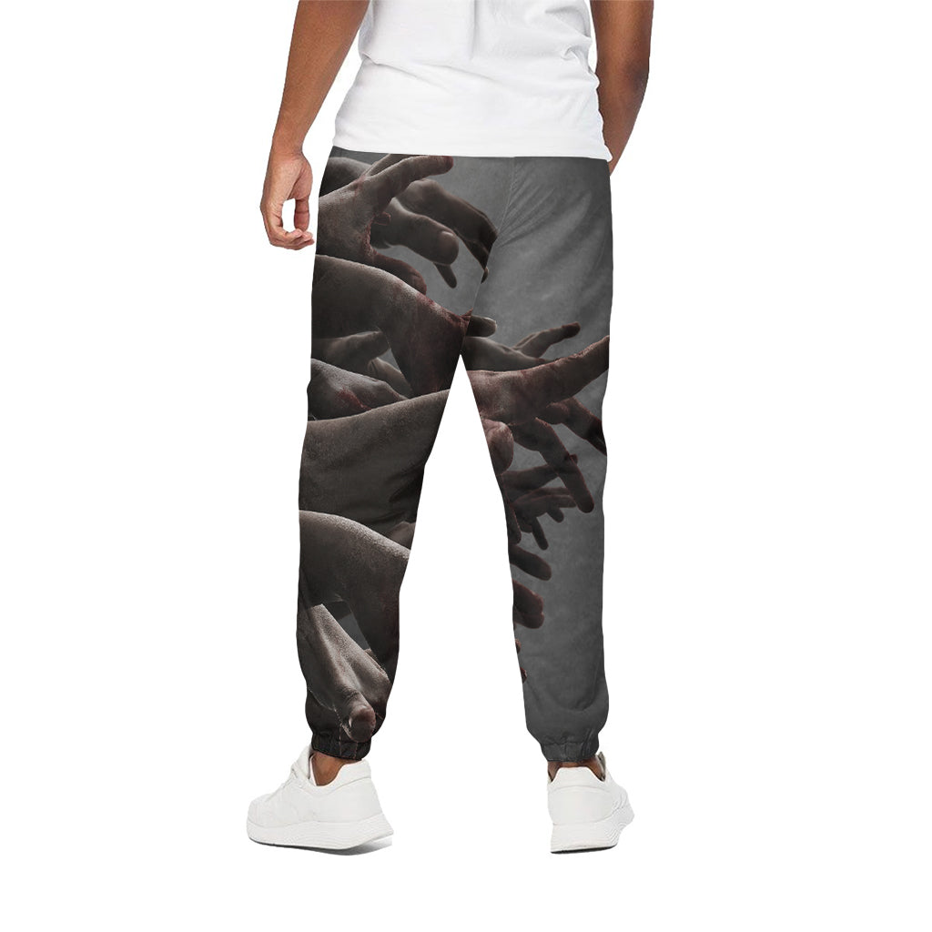 Halloween Zombie Hands Print Cotton Pants