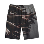Halloween Zombie Hands Print Cotton Shorts
