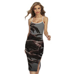 Halloween Zombie Hands Print Cross Back Cami Dress