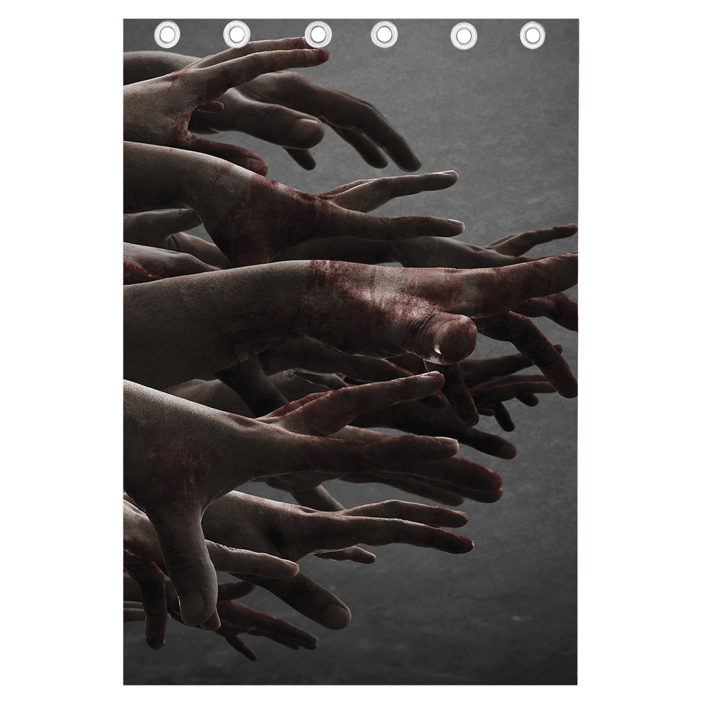 Halloween Zombie Hands Print Curtain