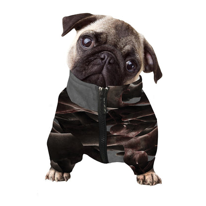 Halloween Zombie Hands Print Dog Zip Up Jacket