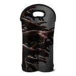 Halloween Zombie Hands Print Double Neoprene Wine Tote