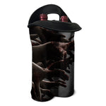 Halloween Zombie Hands Print Double Neoprene Wine Tote