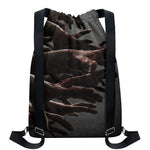 Halloween Zombie Hands Print Drawstring Backpack