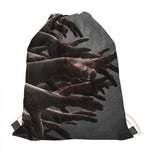 Halloween Zombie Hands Print Drawstring Bag