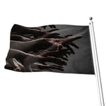 Halloween Zombie Hands Print Flag