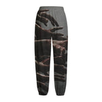 Halloween Zombie Hands Print Fleece Lined Knit Pants