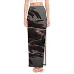 Halloween Zombie Hands Print High Slit Maxi Skirt