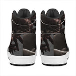 Halloween Zombie Hands Print High Top Leather Sneakers